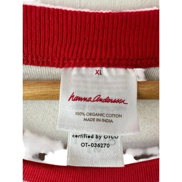 Hanna Andersson Black & White Stripe Buffalo Plaid Pajama Shirt Size XL - Picture 2 of 4